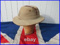 Rare Early Canvas British Africa Antique Vintage Polo Sport Of Kings Helmet