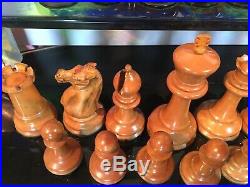 Rare Early Club Size Antique Chess Set By Jaques London Circa 1850