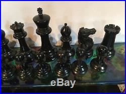 Rare Early Club Size Antique Chess Set By Jaques London Circa 1850