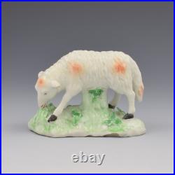 Rare Early Derby Porcelain Figure Sheep Grazing Ewe c. 1760-1765 Antique Georgian