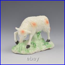 Rare Early Derby Porcelain Figure Sheep Grazing Ewe c. 1760-1765 Antique Georgian