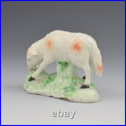Rare Early Derby Porcelain Figure Sheep Grazing Ewe c. 1760-1765 Antique Georgian