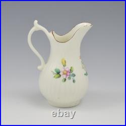 Rare Early Derby Porcelain Fluted Baluster Cream Milk Jug c. 1760 Antique