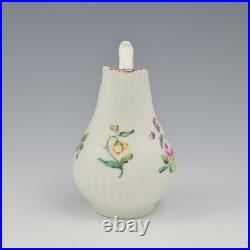 Rare Early Derby Porcelain Fluted Baluster Cream Milk Jug c. 1760 Antique