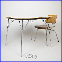 Rare Early Eames Herman Miller Folding DTM 20 Square Dining Table Museum Quality
