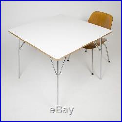 Rare Early Eames Herman Miller Folding DTM 20 Square Dining Table Museum Quality