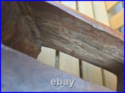 Rare Early Elm Plough Stock c1700 Primitive Sculptural Treen Antique Farming