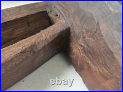 Rare Early Elm Plough Stock c1700 Primitive Sculptural Treen Antique Farming