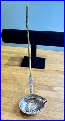 Rare Early Georgian Toddy Ladle c1740, Silver Coin Bowl & Stunning Baleen Handle