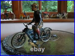 Rare Early Gunthermann Motorcycle Germany 1910 Wind Up Tinplate Antique Tin Toy