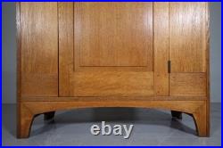 Rare Early Heals Antique Oak Hanging Wardrobe