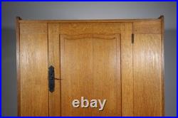 Rare Early Heals Antique Oak Hanging Wardrobe