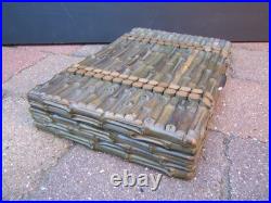 Rare Early Large Bamboo Cigar/jewellery/document Box Fab Interior