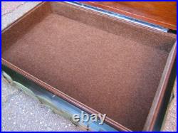 Rare Early Large Bamboo Cigar/jewellery/document Box Fab Interior