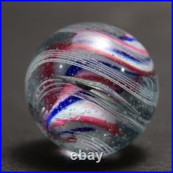 Rare Early Lobed Solid Core German Handmade Antique Marble 22mm 27/32 1860s 80s