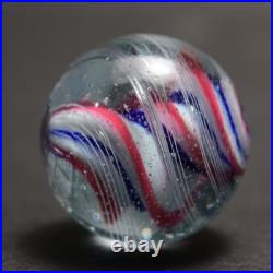 Rare Early Lobed Solid Core German Handmade Antique Marble 22mm 27/32 1860s 80s