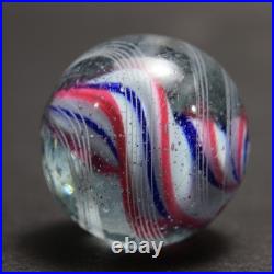 Rare Early Lobed Solid Core German Handmade Antique Marble 22mm 27/32 1860s 80s