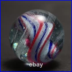 Rare Early Lobed Solid Core German Handmade Antique Marble 22mm 27/32 1860s 80s