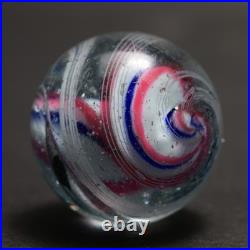 Rare Early Lobed Solid Core German Handmade Antique Marble 22mm 27/32 1860s 80s
