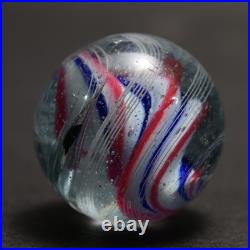 Rare Early Lobed Solid Core German Handmade Antique Marble 22mm 27/32 1860s 80s
