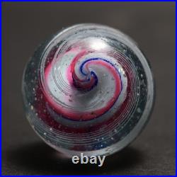 Rare Early Lobed Solid Core German Handmade Antique Marble 22mm 27/32 1860s 80s