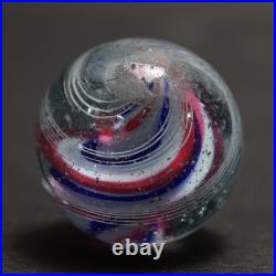 Rare Early Lobed Solid Core German Handmade Antique Marble 22mm 27/32 1860s 80s