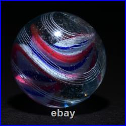 Rare Early Lobed Solid Core German Handmade Antique Marble 22mm 27/32 1860s 80s