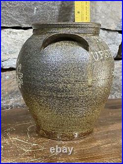 Rare! Early! Michel Bayne SC Edgefield Inspired Jar Slip Decorated Stoneware