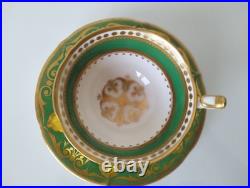 Rare Early Minton Hand Painted Tea Cup and Saucer, c1825
