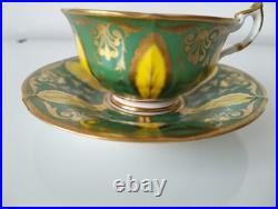 Rare Early Minton Hand Painted Tea Cup and Saucer, c1825