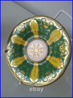 Rare Early Minton Hand Painted Tea Cup and Saucer, c1825