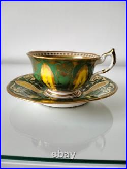 Rare Early Minton Hand Painted Tea Cup and Saucer, c1825