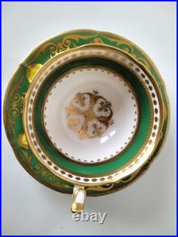 Rare Early Minton Hand Painted Tea Cup and Saucer, c1825