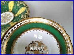 Rare Early Minton Hand Painted Tea Cup and Saucer, c1825