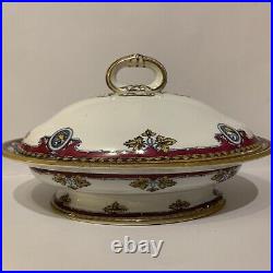 Rare Early Minton Large Tureen with Lid Antique 1864 Cameo Design Tableware