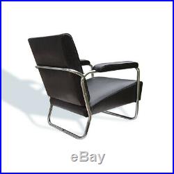 Rare Early Modernist 1931 Steel Lounge Armchair by PEL, Oliver Bernard chair