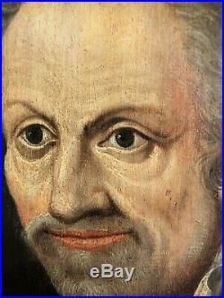 Rare Early Old Master Portrait Painting Of Philip Melanchthon (1497 1560)