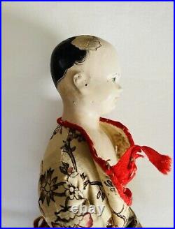 Rare & Early Papier Mache on Cloth Body Pauline face doll 19 1830/40