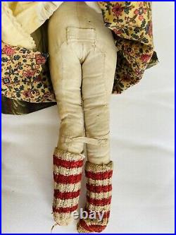 Rare & Early Papier Mache on Cloth Body Pauline face doll 19 1830/40