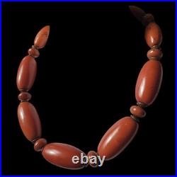 Rare Early Plastic Necklace c. 1910-1930 Likely Celluloid Natural Patina Antique