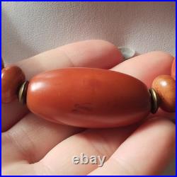 Rare Early Plastic Necklace c. 1910-1930 Likely Celluloid Natural Patina Antique