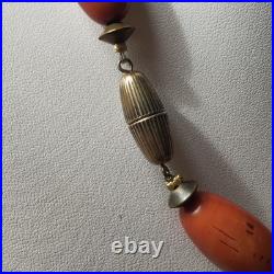 Rare Early Plastic Necklace c. 1910-1930 Likely Celluloid Natural Patina Antique