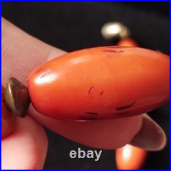 Rare Early Plastic Necklace c. 1910-1930 Likely Celluloid Natural Patina Antique