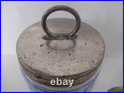 Rare Early Royal Worcester Crown Ware Egg Coddler Willow Blue And White Antique