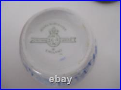 Rare Early Royal Worcester Crown Ware Egg Coddler Willow Blue And White Antique