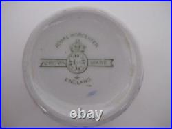 Rare Early Royal Worcester Crown Ware Egg Coddler Willow Blue And White Antique