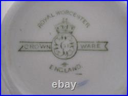 Rare Early Royal Worcester Crown Ware Egg Coddler Willow Blue And White Antique