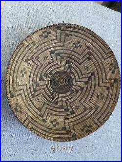 Rare Early Southwest Native American Indian Basket Basketry Tray 17.5