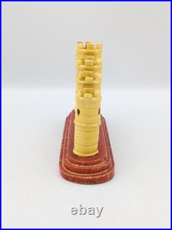 Rare Early Staffordshire Figure Castle Spill Vase (c. 1825) Restored