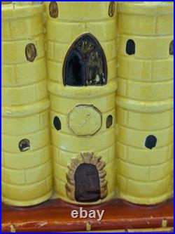 Rare Early Staffordshire Figure Castle Spill Vase (c. 1825) Restored